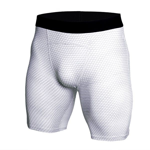 

men's exercise gym shorts pro quick-dry sportswear running bodybuilding skin sport training fitness compression shorts with cff, Black;blue