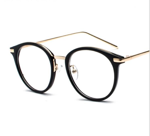 

full frame retro art frame korean version of flat glasses have lenses men and women models street shooting glasses, White;black