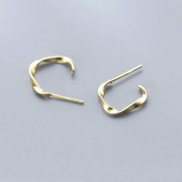

wtltc gold small twisted hoop earrings for women 925 sterling sliver open hoops earrings minimalist tiny circle minimal, Golden;silver