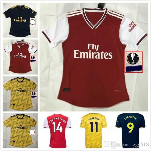 

arsen player version soccer jersey 19 20 pepe nicolas ceballos henry guendouzi sokratis maitland-niles mavropanos 2019 2020 football shirt, Black;yellow