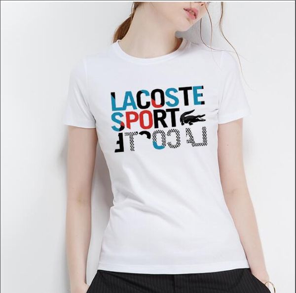 

производители дизайнерские женские футболки 19ss летние печатные стильные топы летом новая свободная версия с блузкой, White