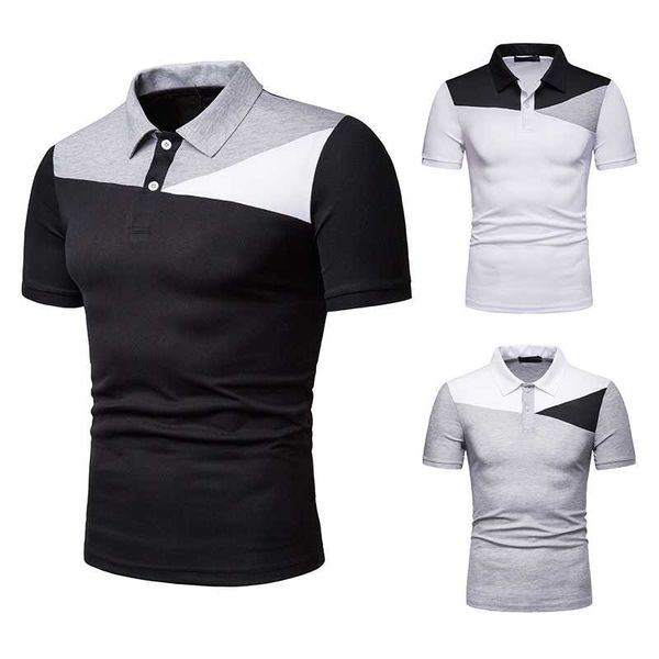 

men's polos man short sleeve shirt fashion men mixed colors, White;black