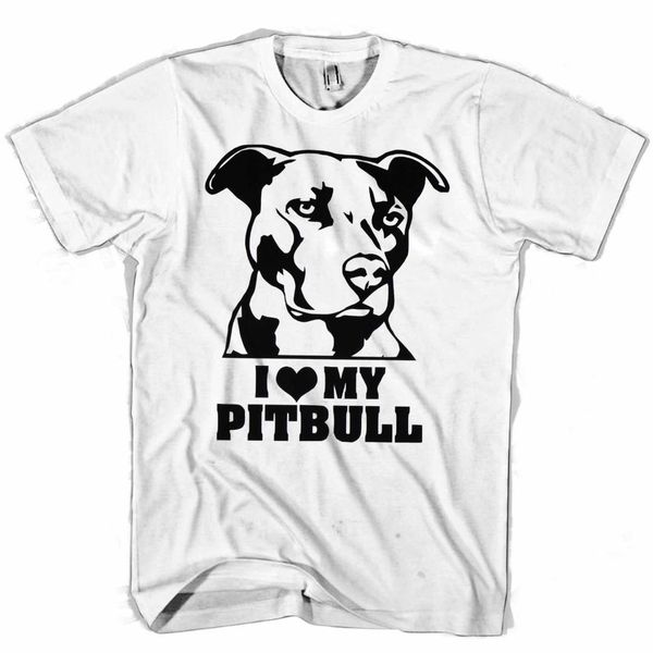 

i love my pitbull men's / women's t shirt, White;black