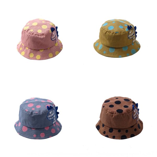 

fisherman cap baby cap sun hat autumn cotton men's and women's big brim sun-proof baby dinosaur sun fisherman hat children's, Yellow