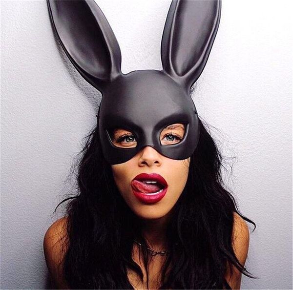 

women cosplay mask solid color big ear masquerade mask halloween costume accessories designer mask, Silver