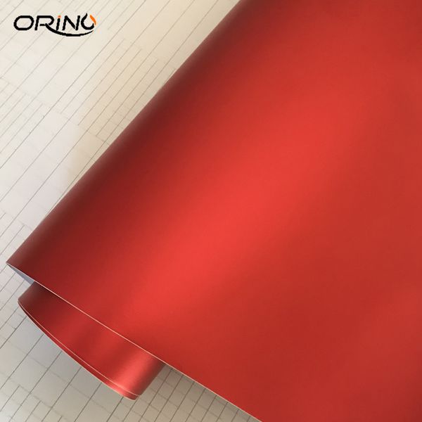 Chrom-Satin-Rot-Vinyl-Autoverpackung mit Luftblase, Rot-Chrom-Matt-Metallic-Folie, Karosserie-Aufkleber, Folie, Größe 1, 52 x 20 m, Rol242c