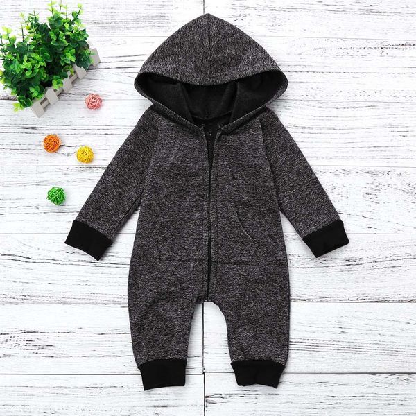 

fashion baby boys clothes baby sets cotton o-neck newborn infant girls romper hooded jumpsuit clothes outfit h4, Blue