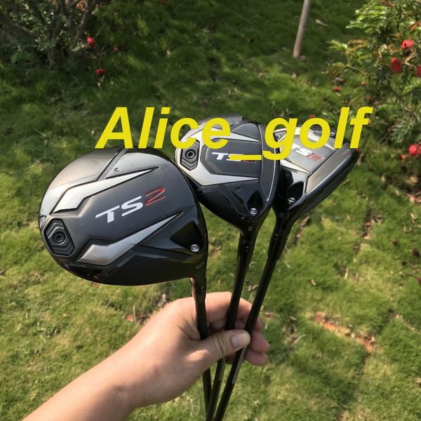 

2019 New golf driver TS2 driver 3#5# golf fairway woods with Graphite TENSEI 65 stiff shaft headcover wrench 3pcs golf clubs
