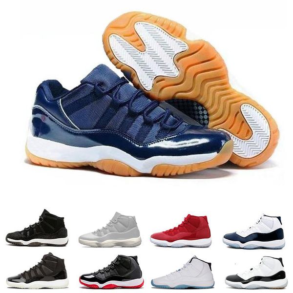 

new cap and gown 11s platinum tint gym red bred prm heiress basketball shoes for men women cool grey sports man designer shoes, Black