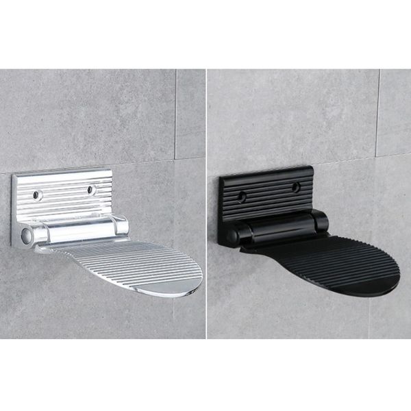 

2pcs shower foot rest aluminum alloy foldable foot rest step for bathroom