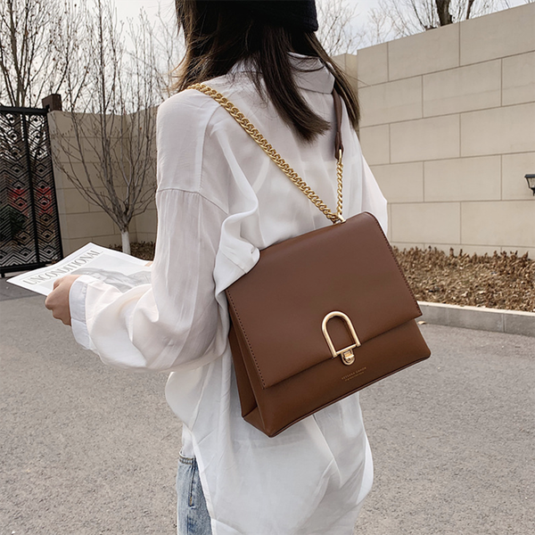 

casual women shoulder bags pu leather messenger bags for female handbag large capacity delicate ladies chain crossbody