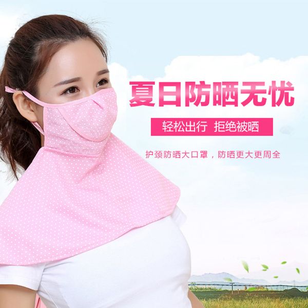 

sun-resistant cycling masks ultra large neck mask shawl face mask summer outdoor sun-resistant south korea taiwan, Black