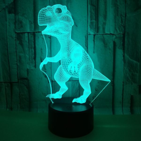 

dbf]night light 3d lamp 7 colors changing nightlight with smart touch & remote control 3d night light cartoon toys for kids