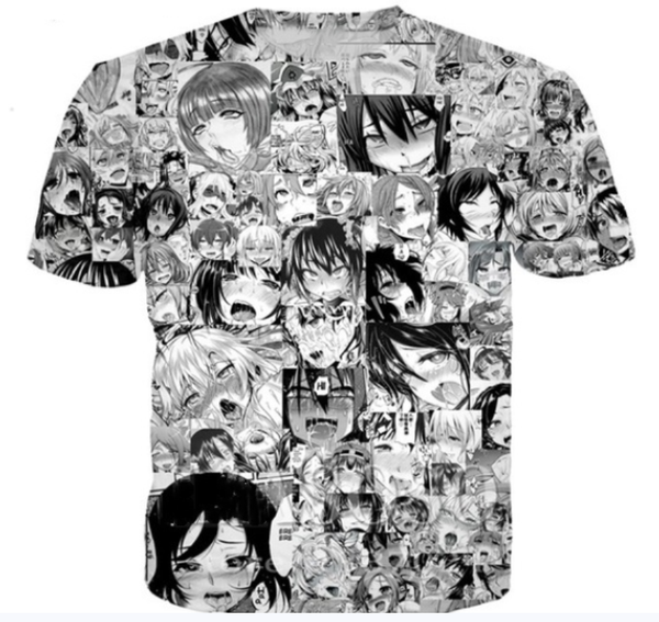 

2019 anime cartoon character fashion print short t shirt men/women harajuku hip hop short sleeve t shirt cool k1201, White;black