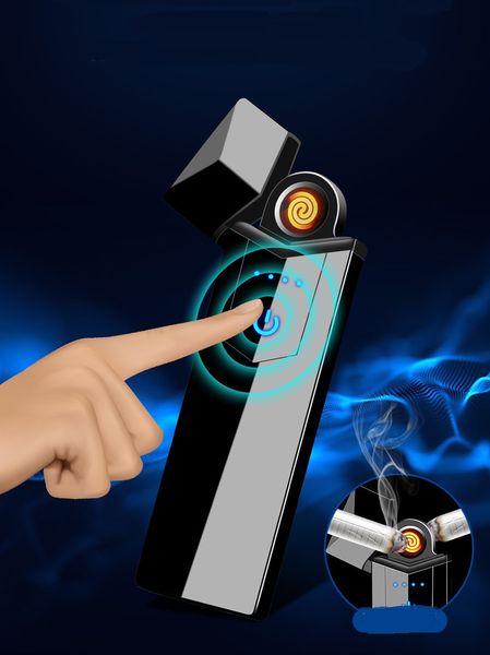

2020 мода usb аккумуляторная красочные ветрозащитный электронная сигарета зажигалка беспламенной сенсорный экран переключатель портативный т