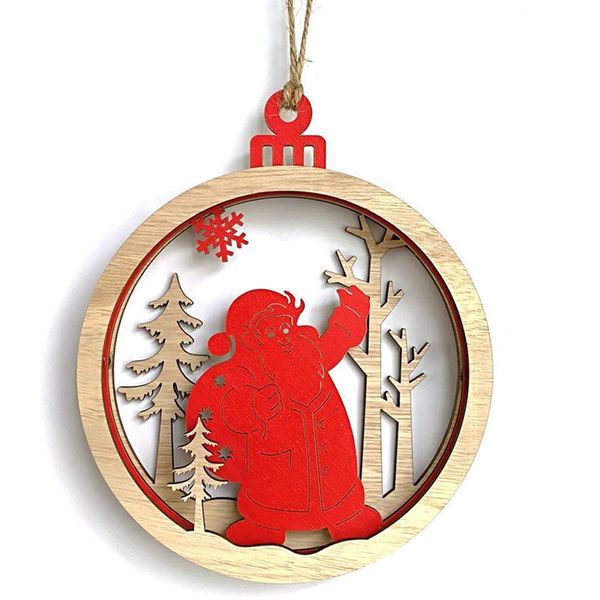 

home wooden christmas 3d large bulb shape pendant decoration cute interior decorations pendant for house firepalce chrismas tr