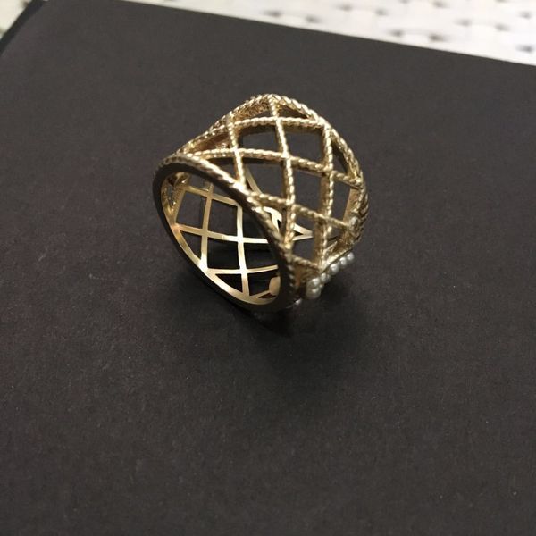 

have stamps fashion gold rings bague for lady design women party wedding lovers gift jewelry for bride with box, Golden;silver