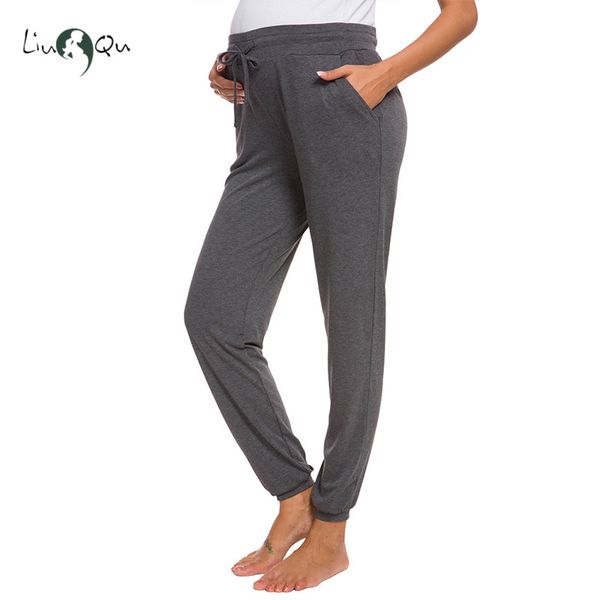 

беременные женщины рабочие брюки эластичные материнства тощий лодыжки брюки тонкий для женщин свободные прямые ноги беременность повседневны, White