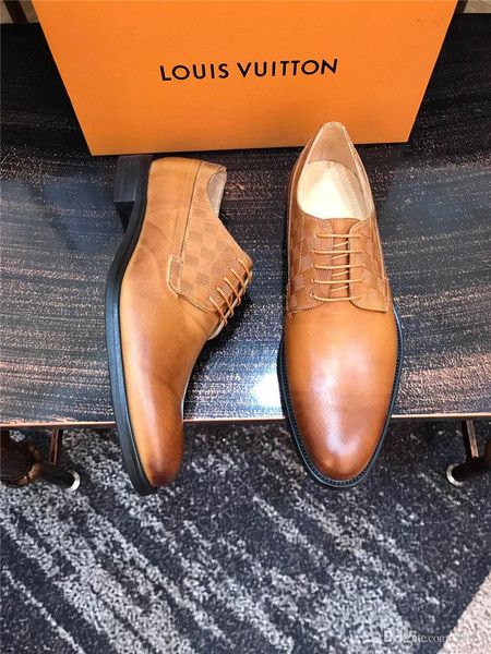 

20fw men shoe business classic leather comfortable shoes men oxford luxury brands formal shoes man dress shoes madaoj, Black