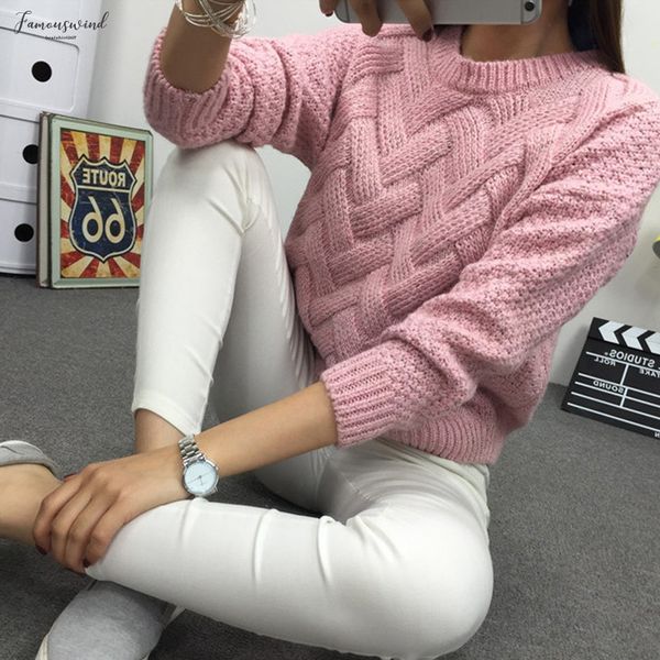 

o-neck pullover womens winter jersey woman mohair knitted twisted thick warm ladys sweater 2019 college jumper women pink, White;black