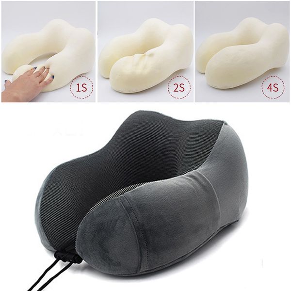 

u-shape travel pillow folding neck air cushion for long-distance travel aircraft driving outing business trip