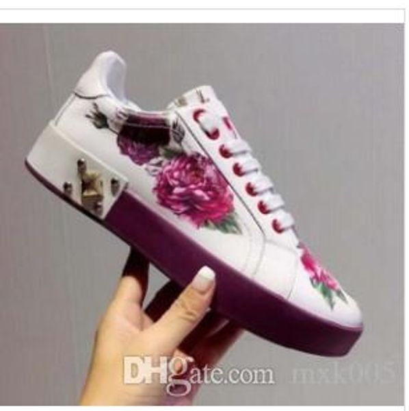 

new leather flats designer sneakers women classic casual luxury franch brand purple rose shoes extremely walking runnig durable hw02, Black