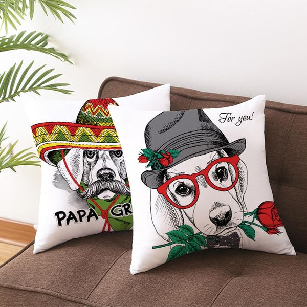 

cartoon cat dog animal feather pillow case cushion cover sofa chair car decor