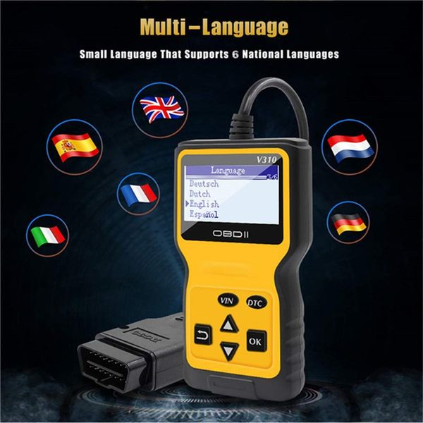 

v310 v1.1 code reader obdii / eobd obd obdii car auto diagnostic tool obd2 scanner automotriz easydiag 16 pin vs elm 327 v1.5