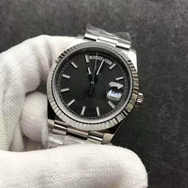 

U1 завод наручные часы стреловидности Автоматическая Механизм день- серебро Stainess