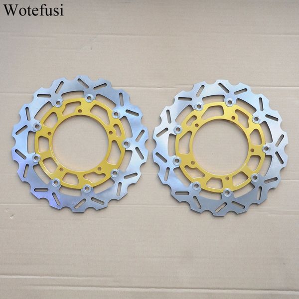 

wotefusi front brake discs for 2006 07 08 09 10 11 12 2013 fz1 fz1-s fazer 2004 2005 2006 yzf r1 gold balck [pa413-pa414