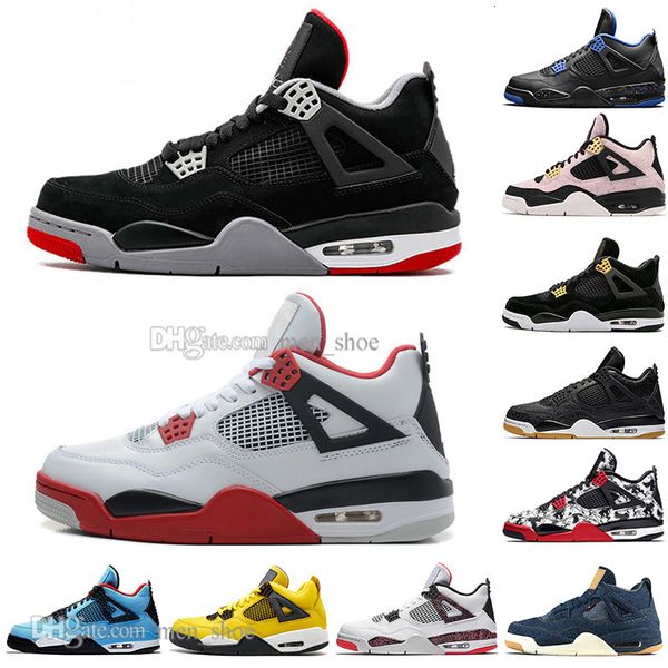 

2019 bred 4 4s iv what the cactus jack laser wings mens basketball shoes denim blue eminem pale citron men sports designer sneakers