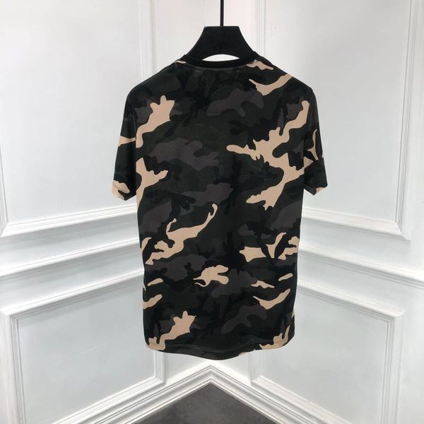 

wb6108 fashion men's & tees 2020 runway luxury european design short print party style t-shirts men's clothing, White;black