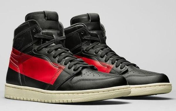 

2019 high og 1 couture defiant new banned black red basketball shoes men 1s defiant couture sports sneakers with box
