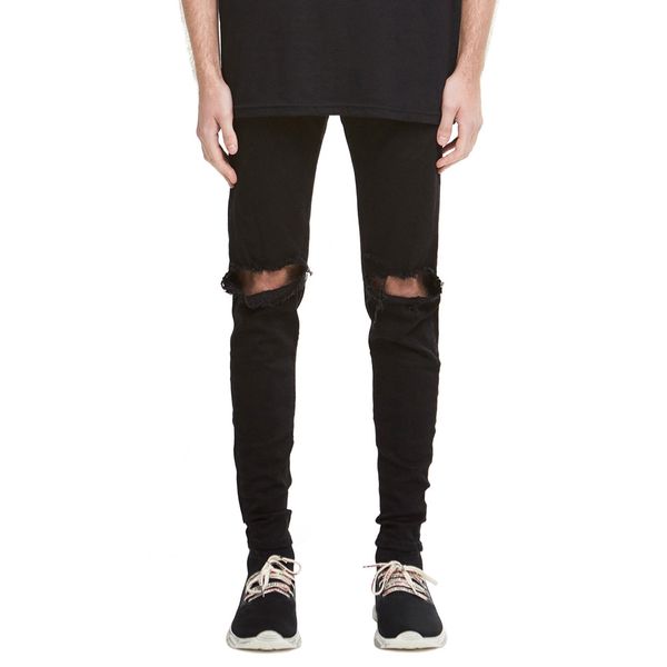

men jeans ripped design fashion skinny black jeans for men e5050, Blue