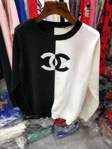 

Milan runway weater 2019 pring long leeve crew neck panelled women 039 weater high end jacquard pullover women de igner weater 12