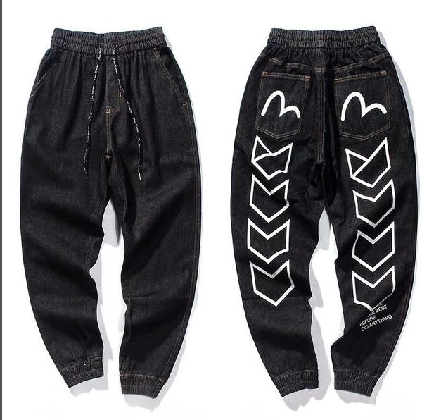 

tide brand trousers luxury designer jeans mens jeans boutique fashion casual pants trend harem pants rock revival jeans, Blue