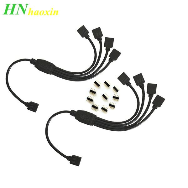 

haoxin 4 pin rgb connector cable strips female to female splitter connector extension cable for 3528 5050 rgb led strip light