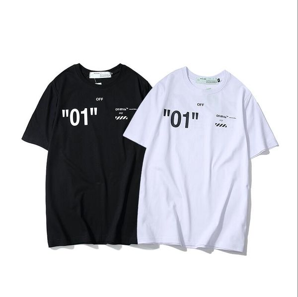 

2019 new summer fashion designers men's shirt t-shirt letter embroidery t-shirt men's brand short-sleeved t-shirt women's shi, White
