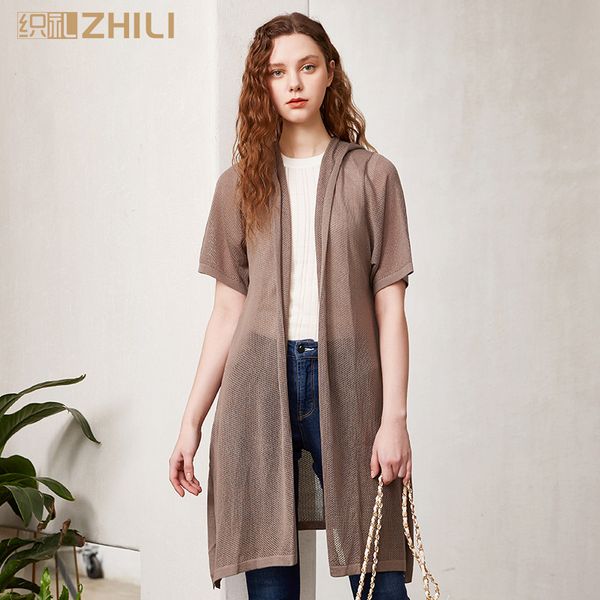 2019 Zhili Women S Short Sleeve Drape Open Front Knit Thin