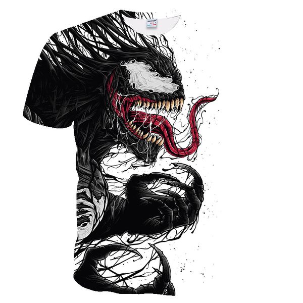 

zoobear 2019 t shirt men venom marvel t-shirt 3d printed t-shirts men women casual shirt fitness t shirt tees, White;black