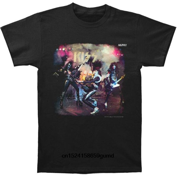 

funny men t shirt women novelty tshirt kiss alive t-shirt, White;black