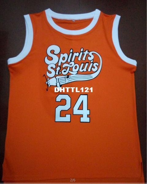 

men #24 marvin barnes jerseys st. louis orange custom any size, stitched embroidery jerseys, Black;red