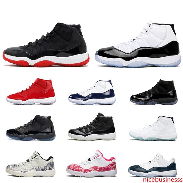 

bred men women basketball shoes 11s 11 concord space jam unc legend blue cap and gown mens trainer athletic sports sneakers