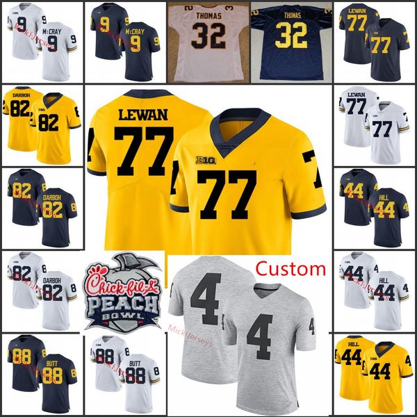 

Custom NCAA Michigan Wolverines Jake Butt Football Jersey Anthony Thomas Kwity Pay Maurice Hurst Patrick Kugler Taylor Lewan Garrett Moors