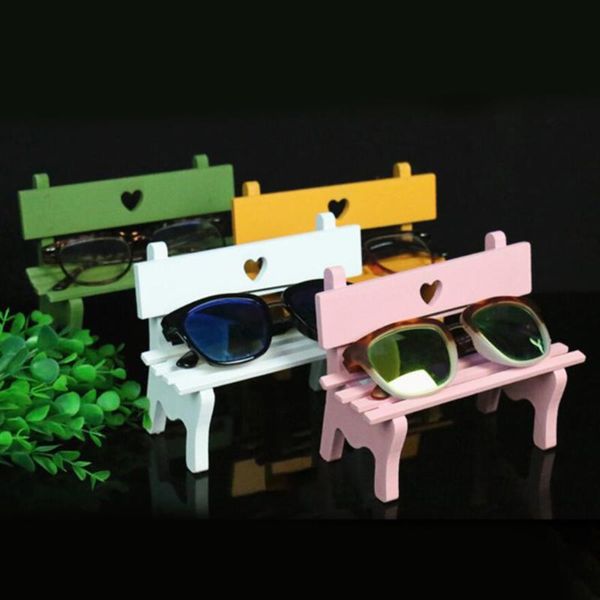 

wooden bench eyeglass holder for home office bedroom dressers decoration, Pink;blue