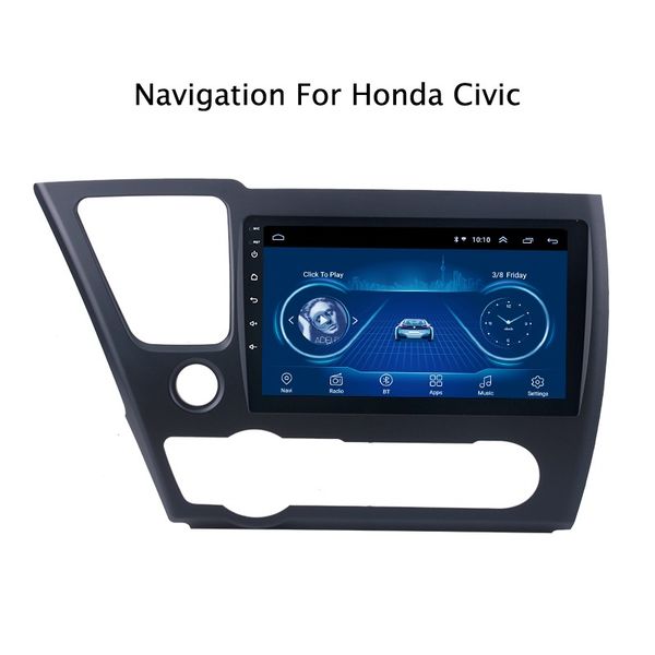

9" супер тонкий сенсорный экран android 8.1 gps-навигация для 2014-2017 civic автомагнитолы стерео bluetooth мультимедиа головное устройство