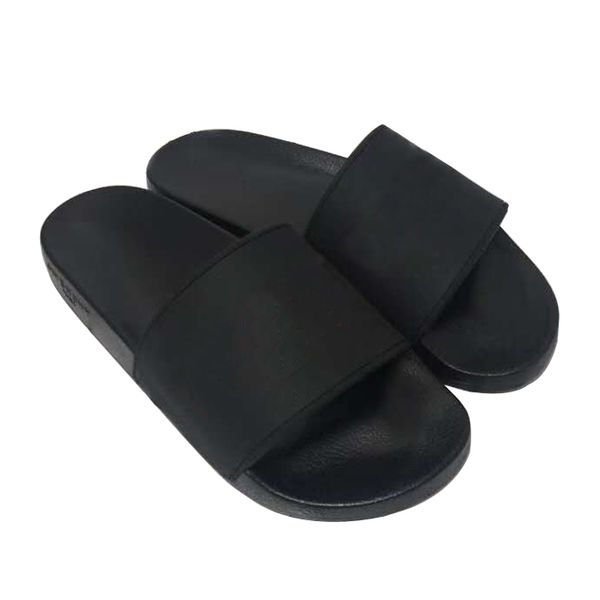 

и женщины оригинал мужчины logo пары тапочки скользящих сандалий резинового слайд сандал пляж причинная тапочка лето вьетнамка моды тапочки, Black