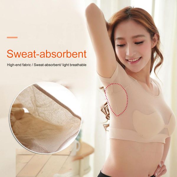

underarm sweat pad vest armpit excessive perspiration menopause underarm absorbent sweat-absorbent underwear, Black;white