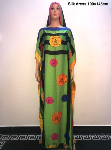 

sweet european printed silk younger girls silk dress 2019 fashion turkey style women long dress african for women, Red