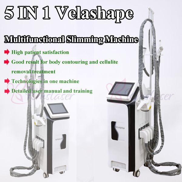 

5 in 1 velashape velasmooth cellulite reduction slimming machine vacuum roller 40k cavitation rf body shaping face lifting weight loss